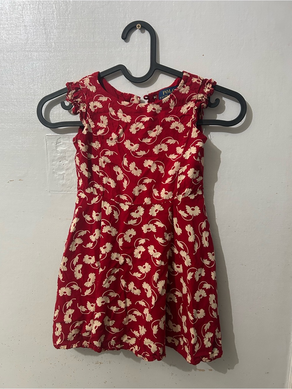 Polo by Ralph Lauren Red Floral Print Girls Dress